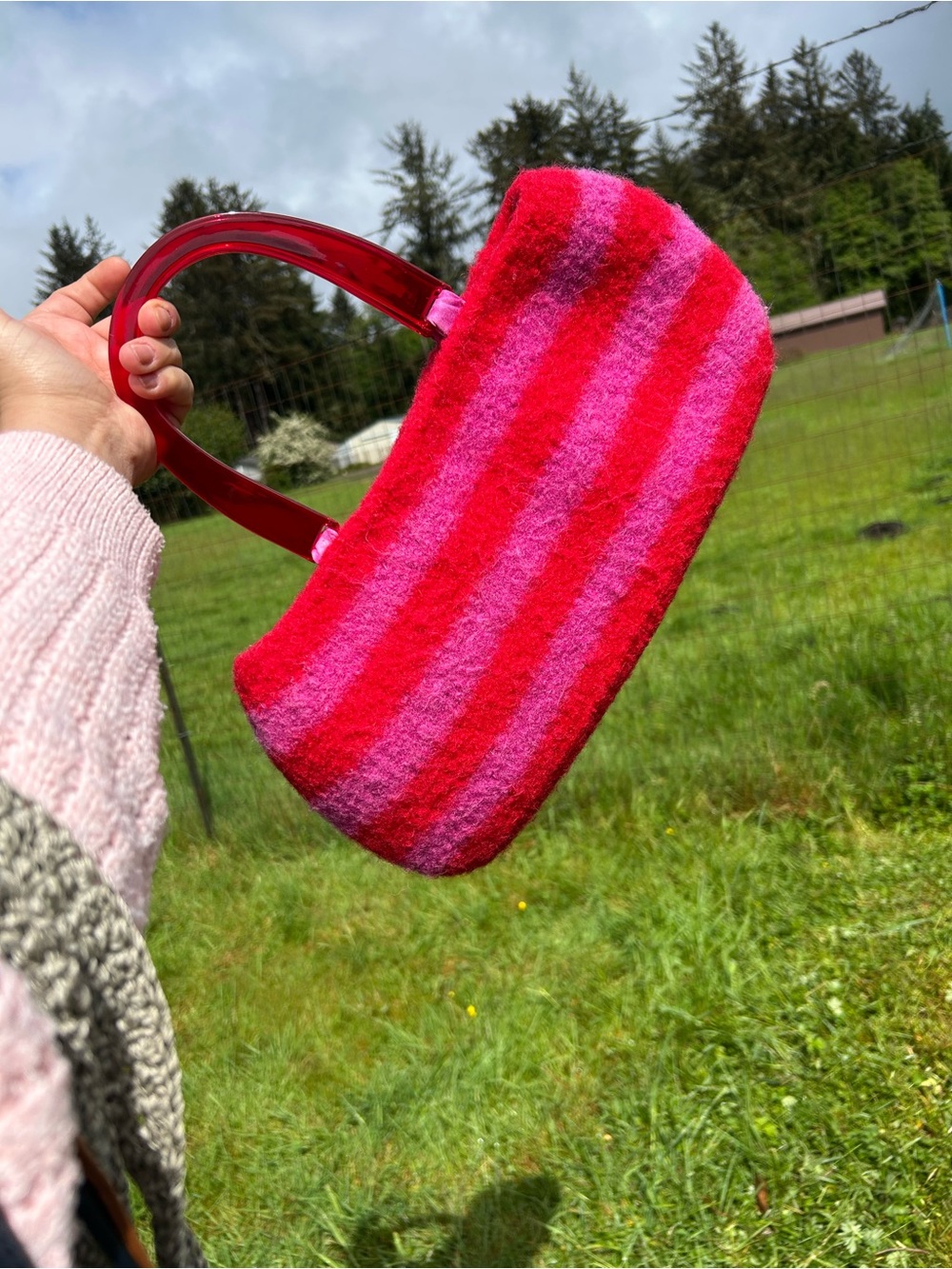 HandWoven & Handmade WOOL Purse found during Seattle Art Walk.